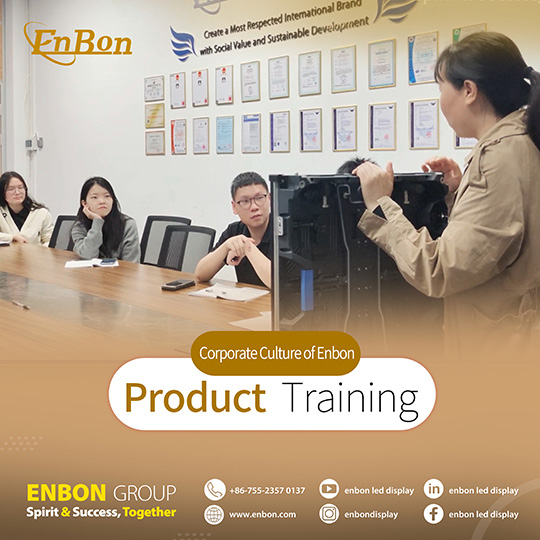 Ms. Chen from the company’s technical department provides product training to the company’s new e