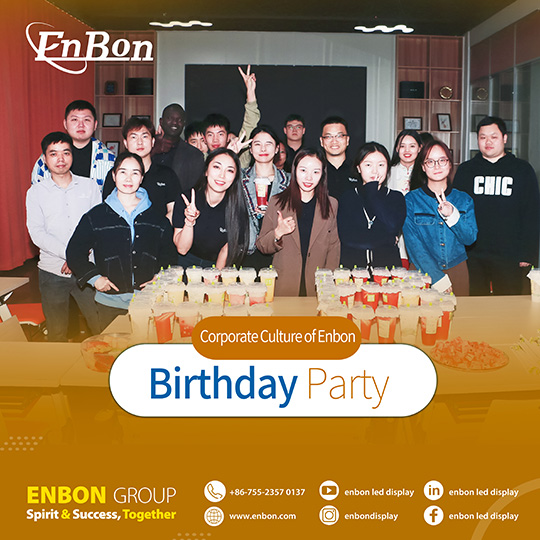 Record a Wonderful Moment -- All employees of Enbon celebrate the birthday of Chairman Queena.|Enbon 