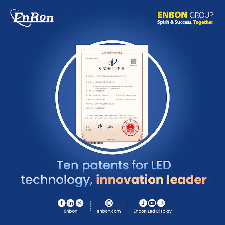 Ten patents for LED technology, innovation leader