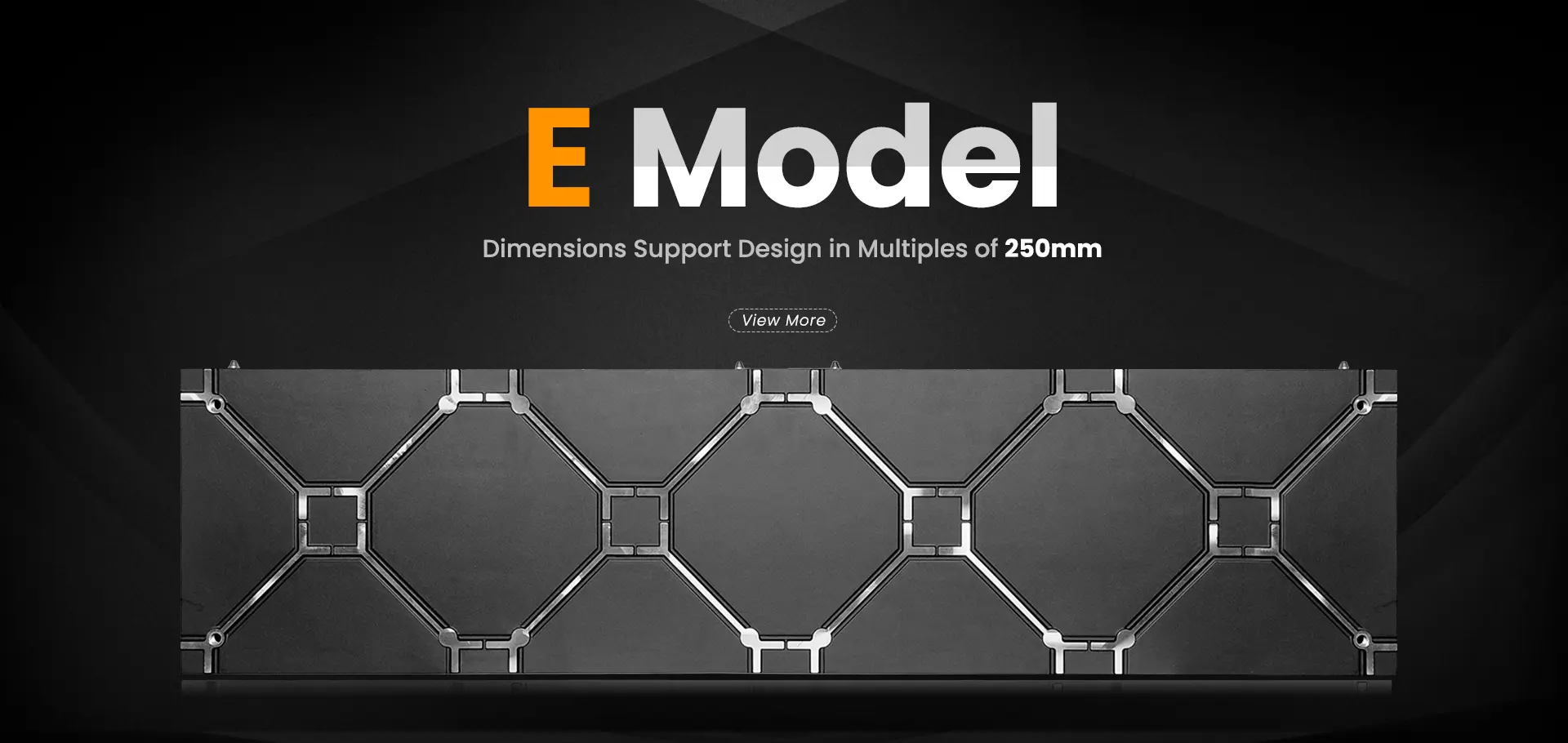 Enbon E Model LED screen dimensions support design in multiples of 250mm